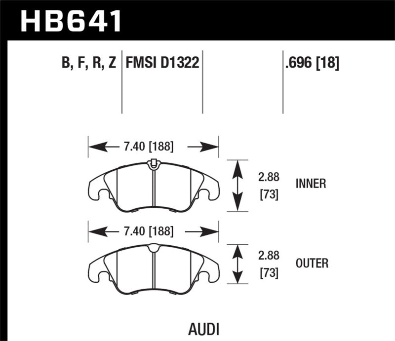 Hawk 10-14 Audi A5 HP+ Street Front Brake Pads Brake Pads - Performance Hawk Performance
