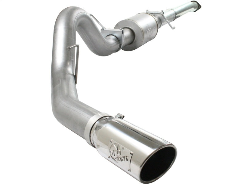 aFe Atlas Exhaust 4in Aluminized Cat-Back w/ 304 SS Polished Tip 11-13 Ford F-150 EcoBoost V6 3.5L Catback aFe