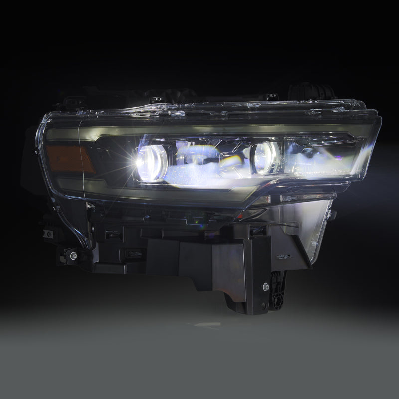 AlphaRex 25-26 Dodge Ram 1500 Luxx LED Proj Headlights -Alpha Black w/Activ Lit/Seq Signal/Switchbk Headlights AlphaRex