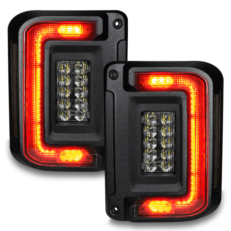 Oracle 07-17 Jeep Wrangler JK Flush Mount LED Tail Lights - Tinted Tail Lights ORACLE Lighting