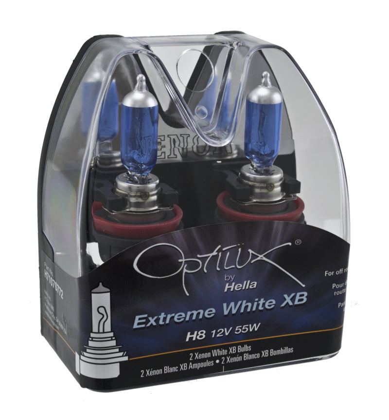 Hella Optilux H8 12V/55W XB Xenon White Bulb (pair) Bulbs Hella