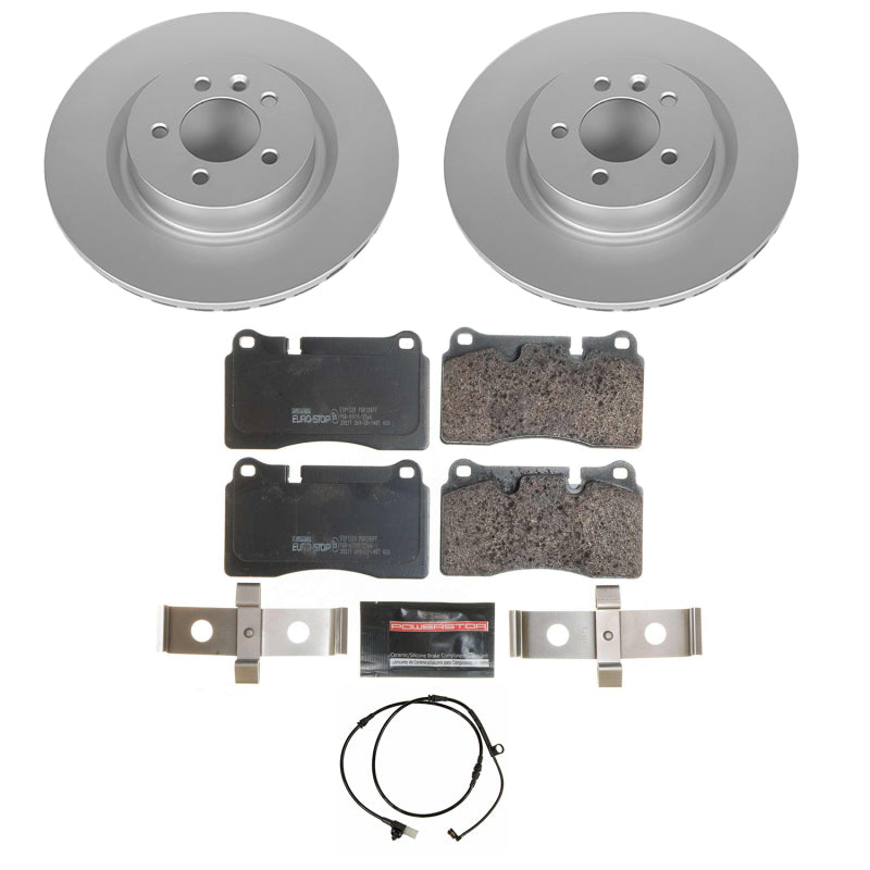 Power Stop 06-09 Land Rover Range Rover Sport Front Euro-Stop Brake Kit Brake Kits - OE PowerStop