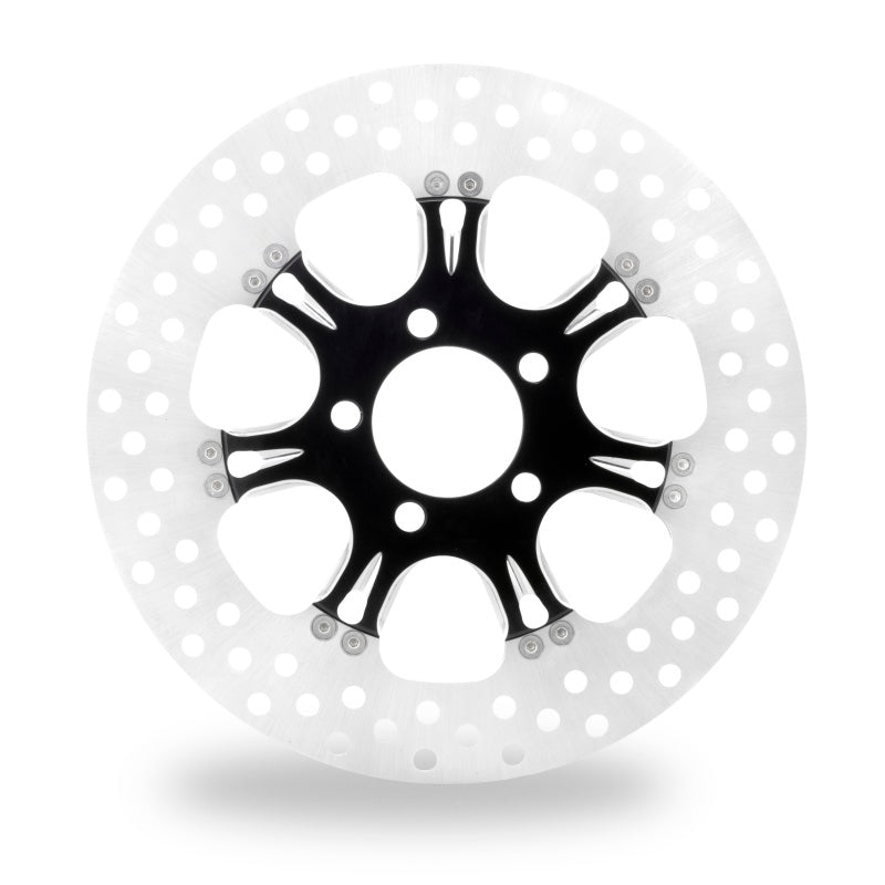 Performance Machine Disc/Carr 11.8 ViRightue Rr Right - Contrast Cut Platinum Brake Rotors - Drilled Performance Machine