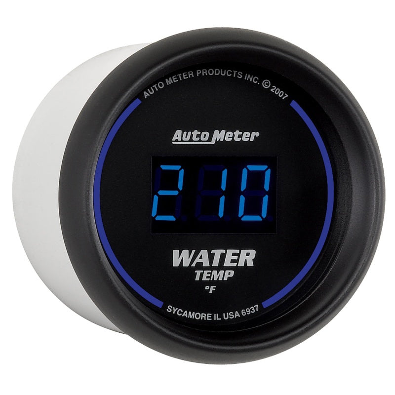 Autometer Cobalt Digital 52.4mm Black 0-300 deg F Water Temperature Gauge Gauges AutoMeter