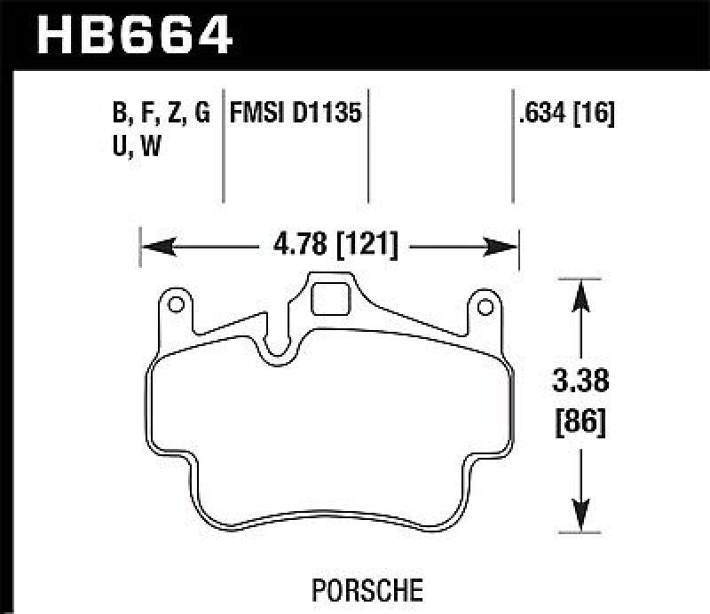 Hawk Porsche 911 ER-1 Endurance Racing Brake Pads (Works with Iron/Metal Rotors) Brake Pads - Racing Hawk Performance