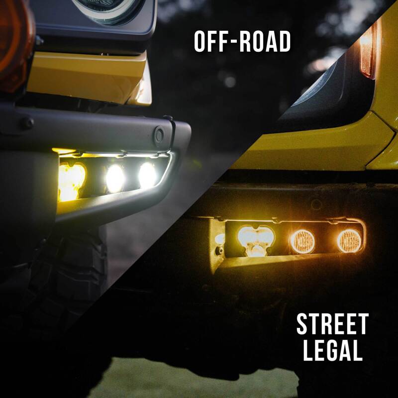 KC HiLiTES 2021+ Ford Bronco FLEX ERA 3 Dual Mode SAE Fog Light Pocket Kit Light Bars & Cubes KC HiLiTES