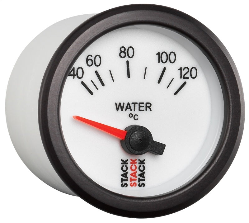 Autometer Stack 52mm 40-120 Deg C M10 Male Electric Water Temp Gauge - White Gauges AutoMeter