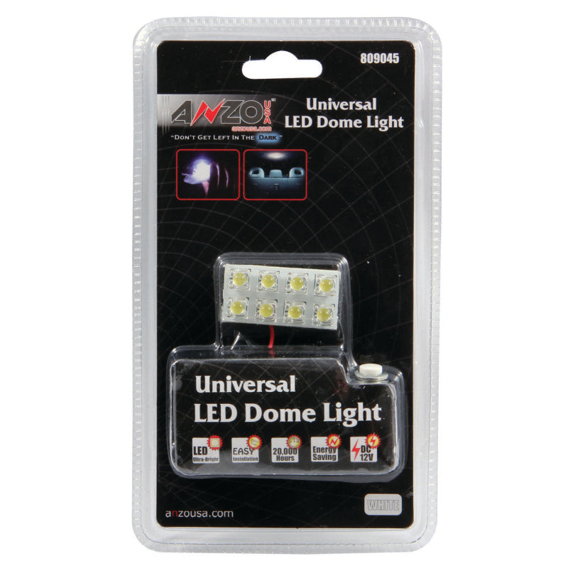 ANZO LED Dome Light Universal LED Dome Light - 8 LED Universal 1.5in x .75in Interior Lighting ANZO