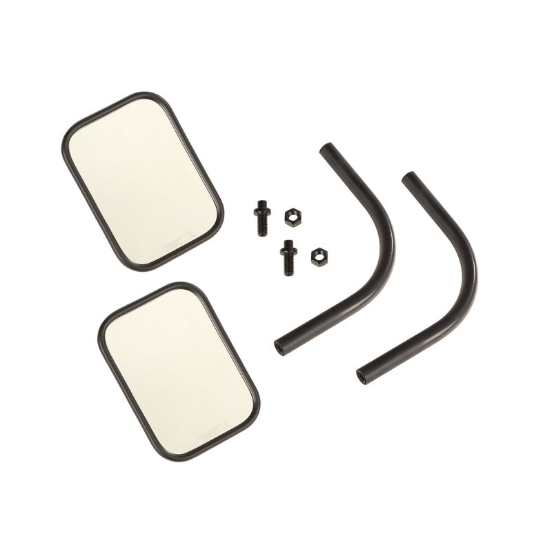 Rugged Ridge 18-20 Jeep Wrangler JL/JT Rectangular Trail Mirror Kit Exterior Trim Rugged Ridge