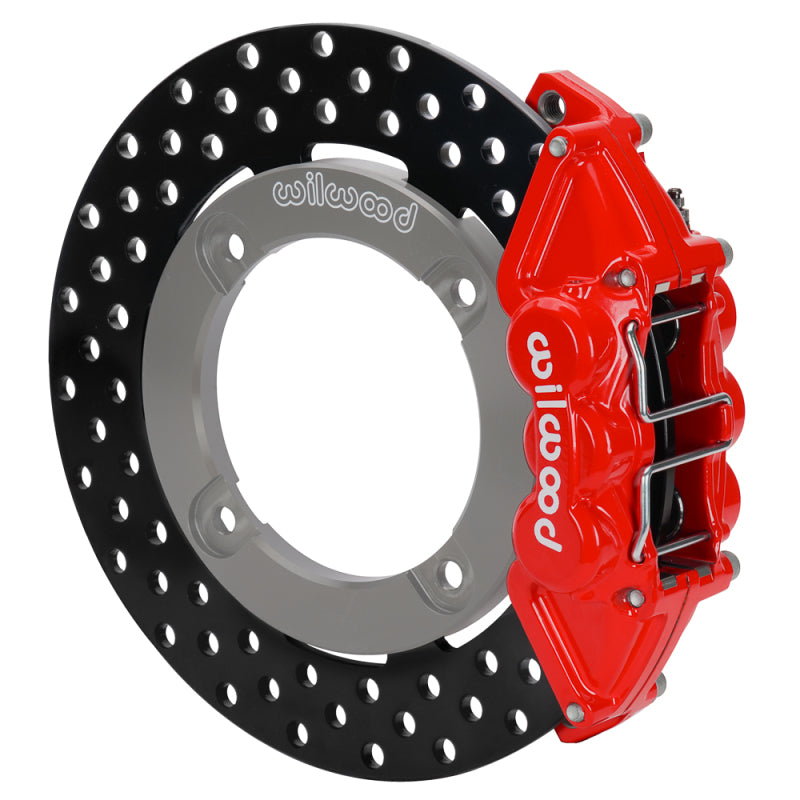 Wilwood 19-22 Honda Talon 1000 Red 4-Piston Rear Kit 11.25in - Drilled Rotors Brake Kits - Performance Drill Wilwood