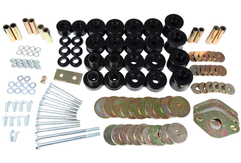 Energy Suspension 91-97 Toyota Land Cruiser FJ80 Body Mount Set w/ Hardware - Black Bushing Kits Energy Suspension