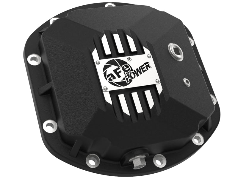 aFe Street Series Dana 30Front Differential Cover Black w/ Machined Fins 97-18 Jeep Wrangler Diff Covers aFe