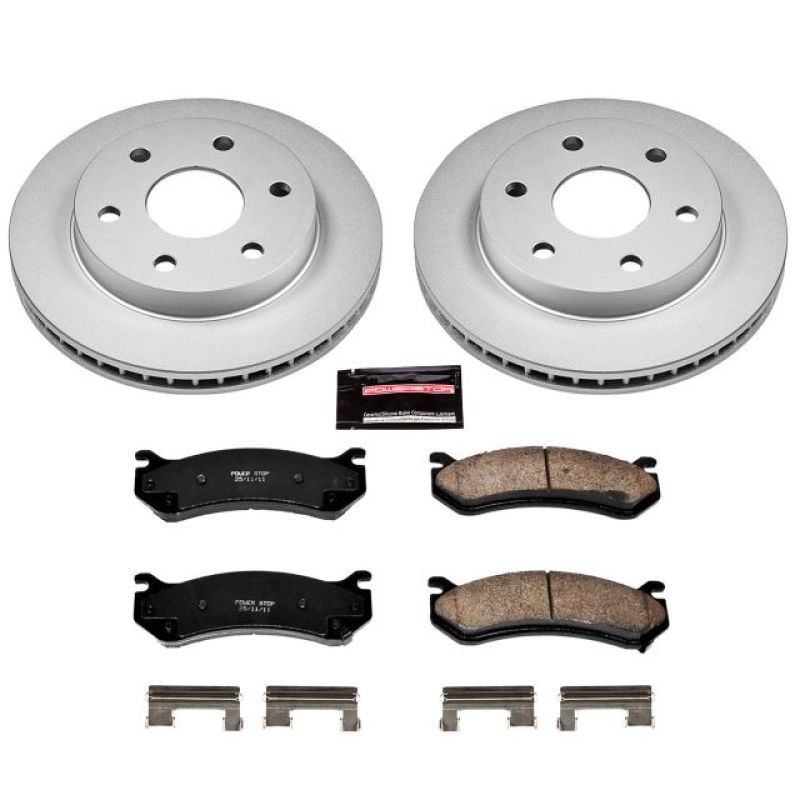 Power Stop 02-06 Cadillac Escalade Front Z17 Evolution Geomet Coated Brake Kit Brake Kits - Performance Blank PowerStop