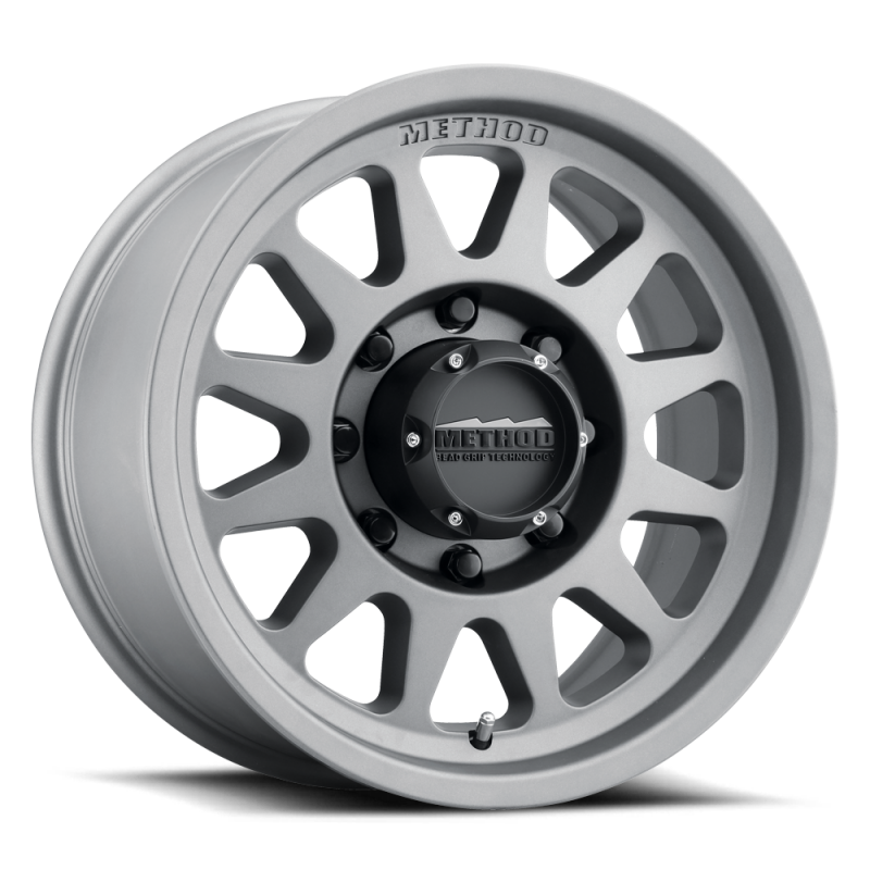 Method MR704 HD 17x9 18mm Offset 8x180 130.81mm CB Titanium Wheel Wheels - Cast Method Wheels