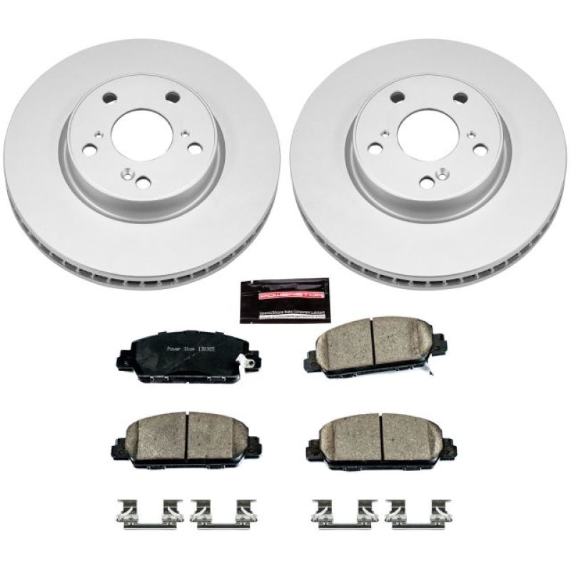 Power Stop 13-17 Honda Accord Front Z17 Evolution Geomet Coated Brake Kit Brake Kits - Performance Blank PowerStop