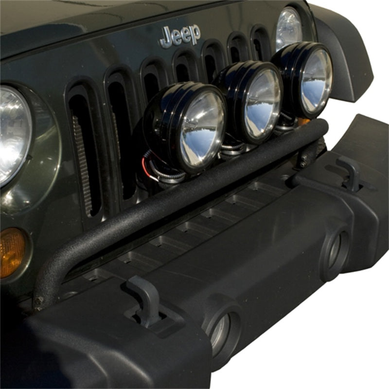 Rugged Ridge 07-18 Jeep Wrangler JK Textured Black Bumper Mounted Light Bar Light Bars & Cubes Rugged Ridge