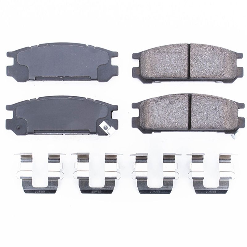 Power Stop 93-96 Subaru Impreza Rear Z17 Evolution Ceramic Brake Pads w/Hardware Brake Pads - OE PowerStop