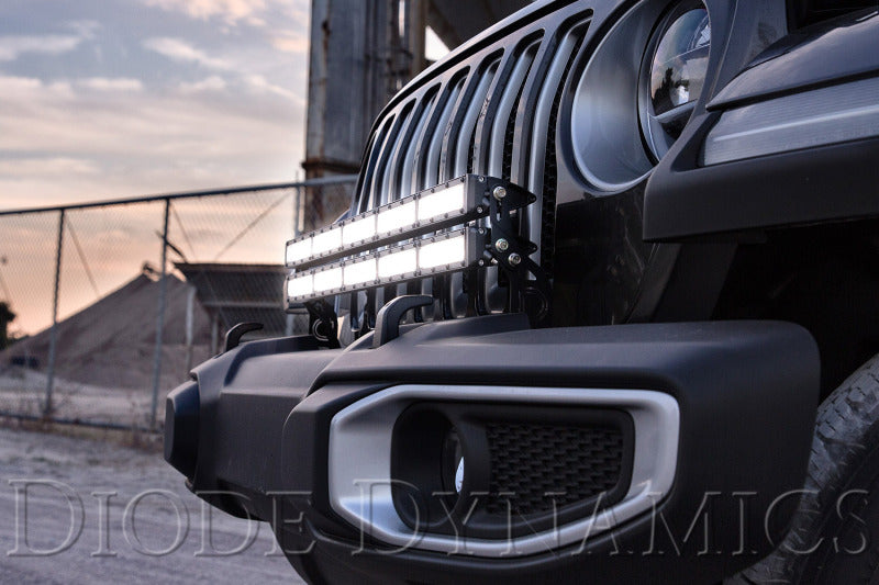 Diode Dynamics 18-21 Jeep JL Wrangler/Gladiator SS30 Bumper Bracket Kit - Amber Combo (Single) Light Bars & Cubes Diode Dynamics