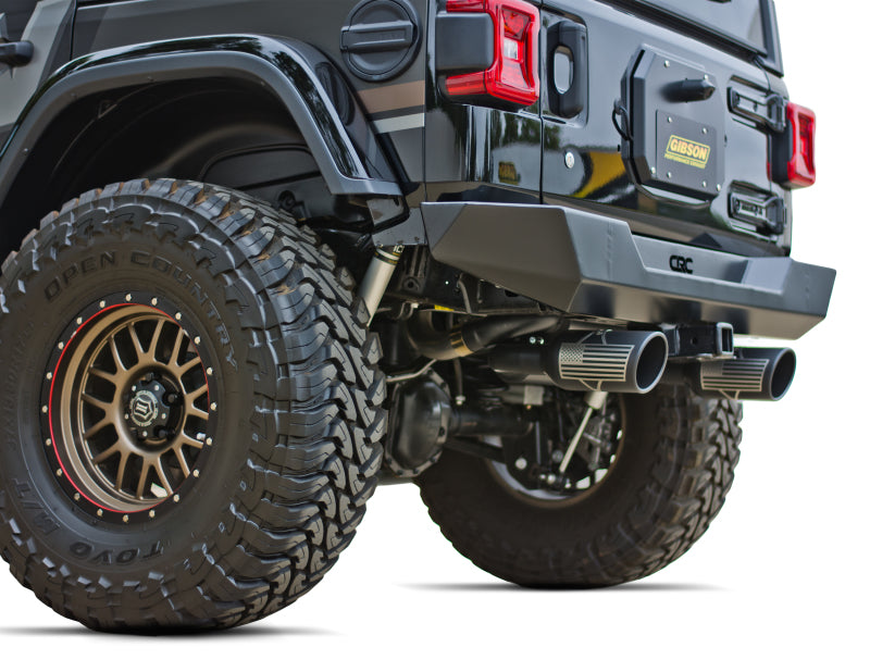 Gibson 07-17 Jeep Wrangler JK X 3.8L 2.5in Patriot Series Axle-Back Dual Split Exhaust - Blk Ceramic Catback Gibson