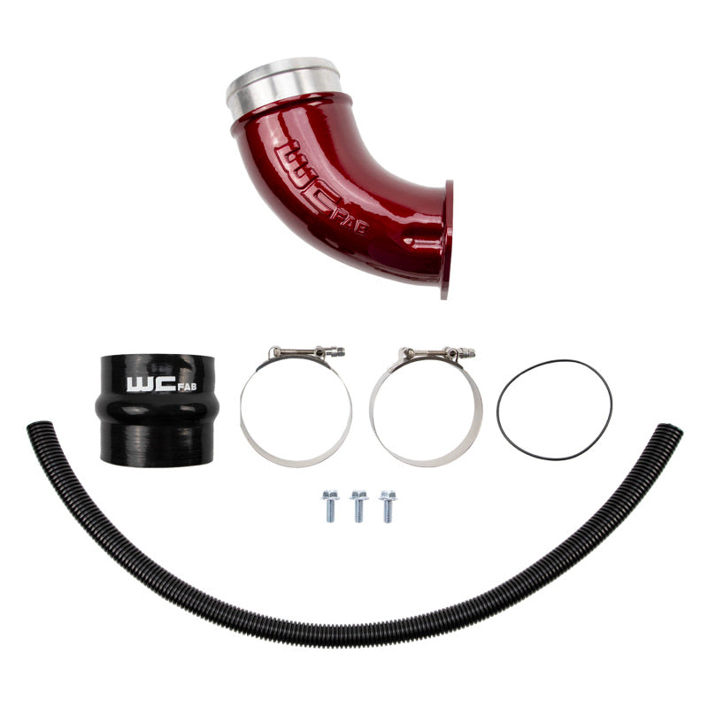 Wehrli 01-04 Duramax LB7 4in High Flow Intake Horn - WCFab Red Air Intake Components Wehrli