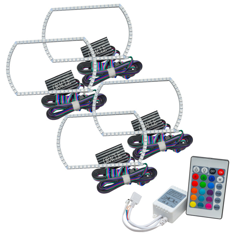 Oracle Chevy Silverado 07-13 Halo Kit Square Style - ColorSHIFT w/ Simple Controller Headlights ORACLE Lighting