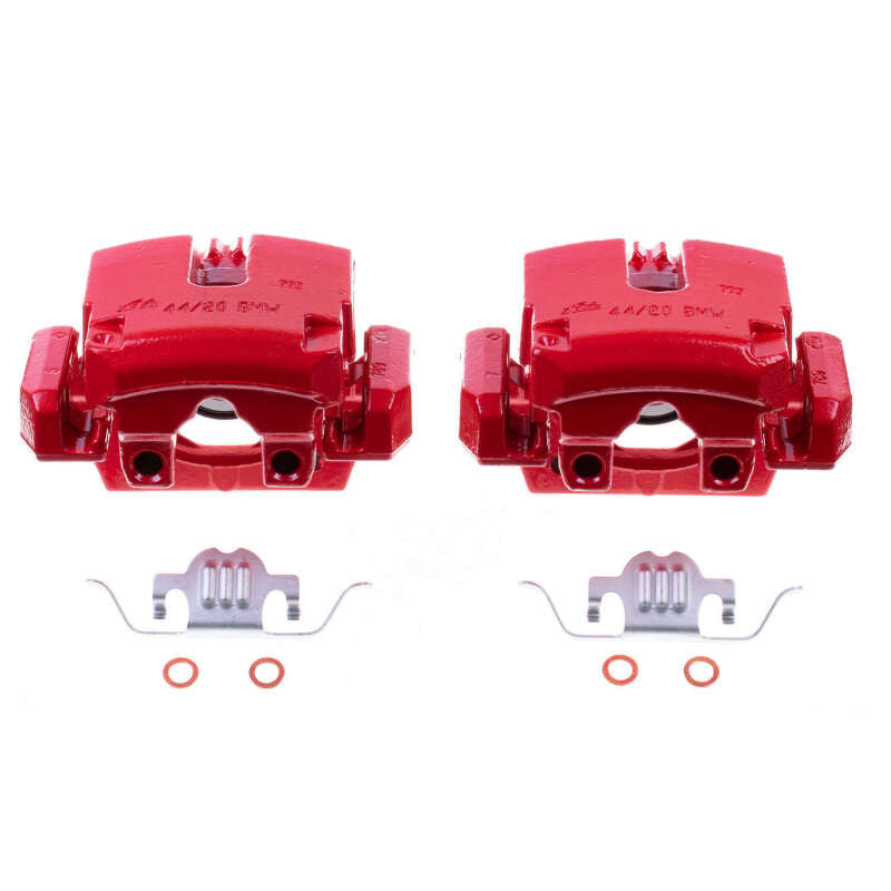 Power Stop 07-18 BMW X5 Rear Red Calipers w/Brackets - Pair Brake Calipers - Perf PowerStop