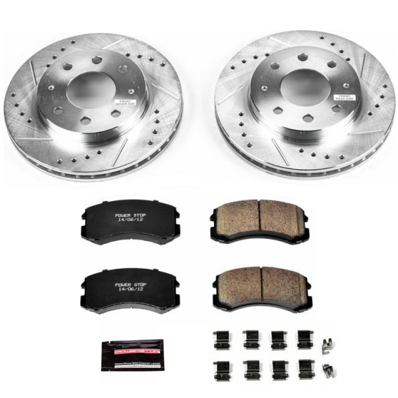 Power Stop 02-07 Mitsubishi Lancer Front Z23 Evolution Sport Brake Kit Brake Kits - Performance D&S PowerStop