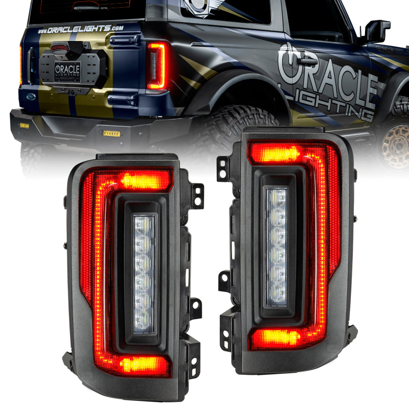 Oracle 21-23 Ford Bronco Flush Style LED Taillights - Tinted Tail Lights ORACLE Lighting