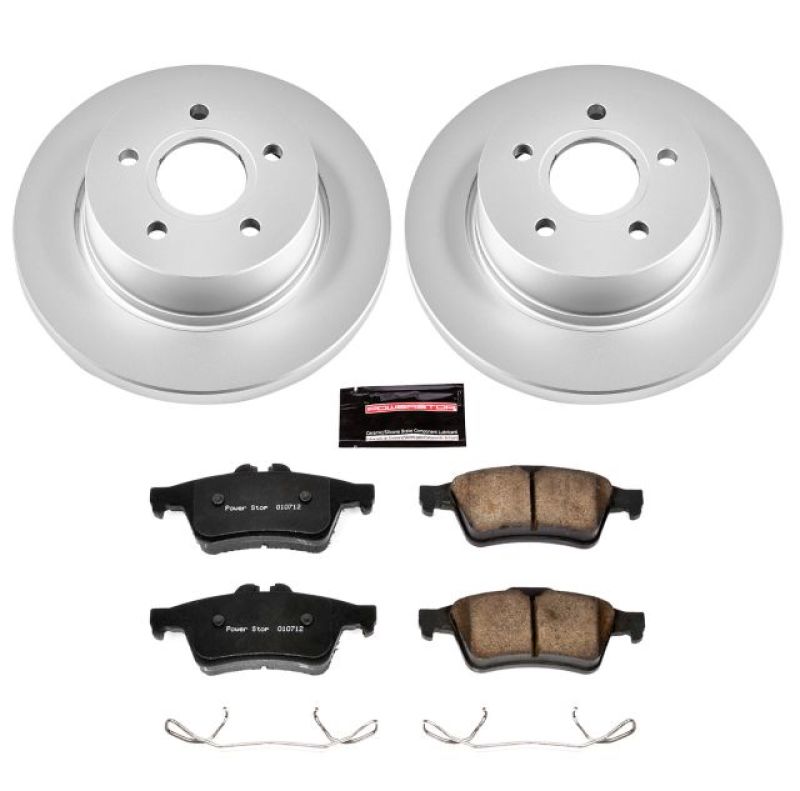 Power Stop 12-18 Ford Focus Rear Z17 Evolution Geomet Coated Brake Kit Brake Kits - Performance Blank PowerStop