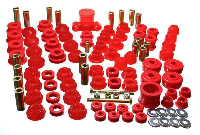Energy Suspension 88-91 Honda Civic/CRX Red Hyper-Flex Master Bushing Set Bushing Kits Energy Suspension