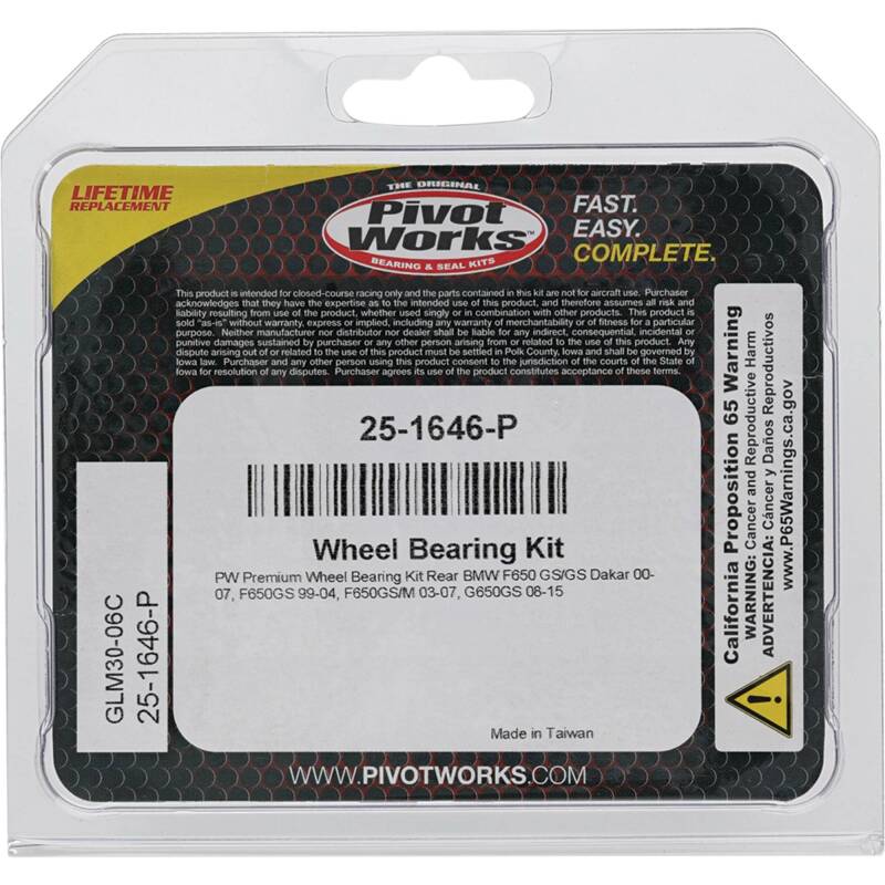 Pivot Works BMW Wheel Bearing Kit Premium Bearings Control Arms Pivot Works