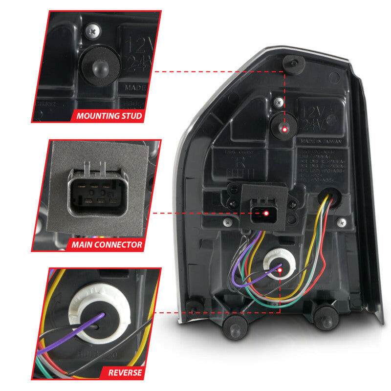 ANZO 11-14 Chrysler 300 LED Taillights Black w/ Sequential Tail Lights ANZO