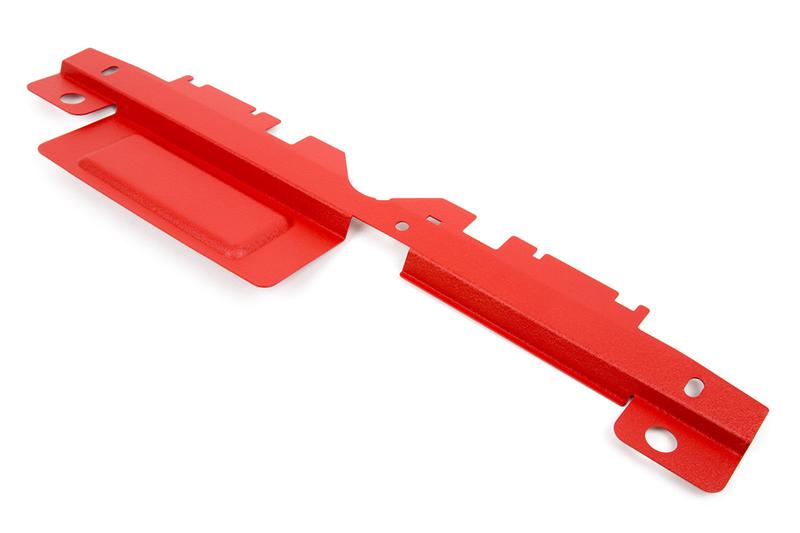 GrimmSpeed 05-09 Subaru Legacy/Outback Radiator Shroud w/Tool Tray - Textured Red Radiator Shrouds GrimmSpeed