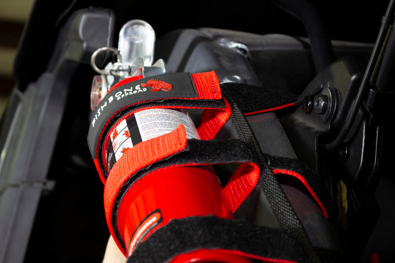 Fishbone Offroad Padded Roll Bar Red Fire Extinguisher Holder Fire Safety Fishbone Offroad