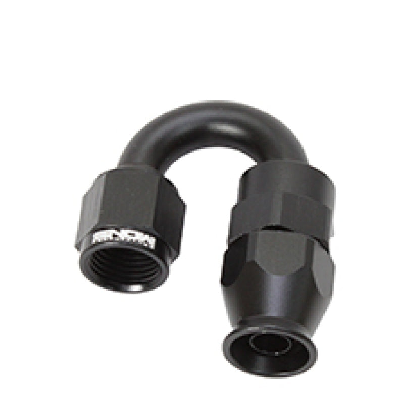 Snow -6AN 180 Degree PTFE Hose End (Black) Fittings Snow Performance