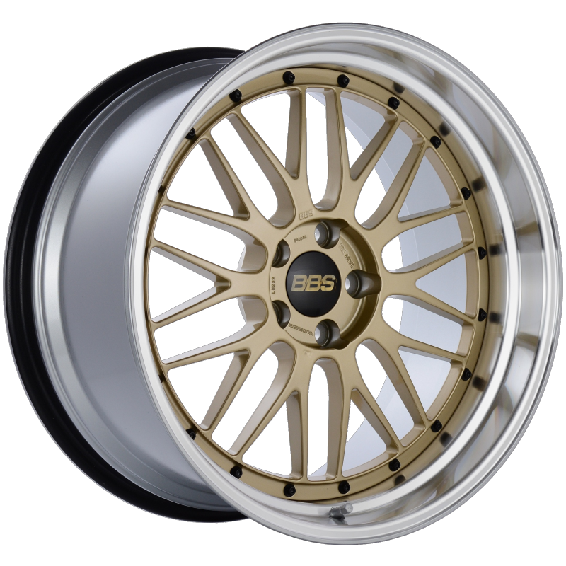 BBS LM 20x10.5 5x114.3 ET20 CB66 Gold Center Diamond Cut Lip Wheel Wheels - Forged BBS