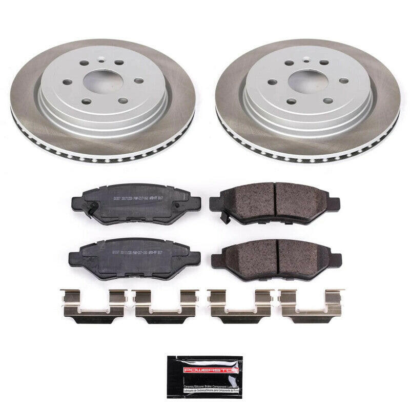 Power Stop 2011 Saab 9-4X Rear Semi-Coated Rotor Kit Brake Kits - Performance Blank PowerStop
