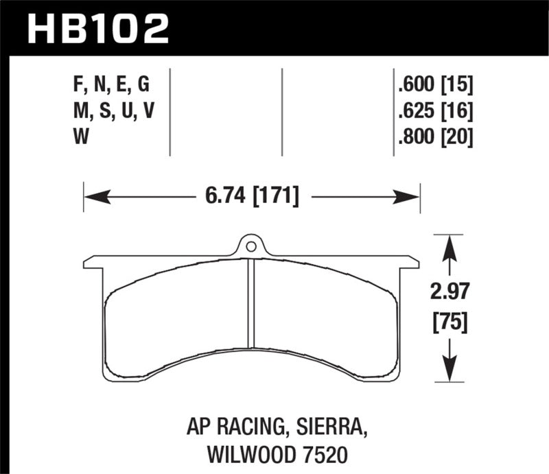 Hawk Black Motorsports Brake Pads Brake Pads - Racing Hawk Performance