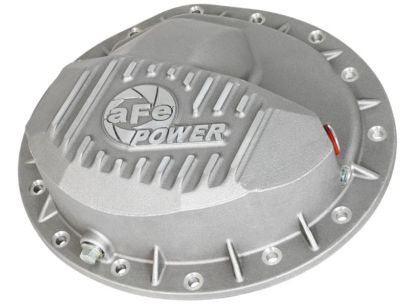 aFe Power Rear Differential Cover Raw w/Machined Fins Street Ser. 16-17 Nissan Titan XD (AAM 9.5-14) Diff Covers aFe