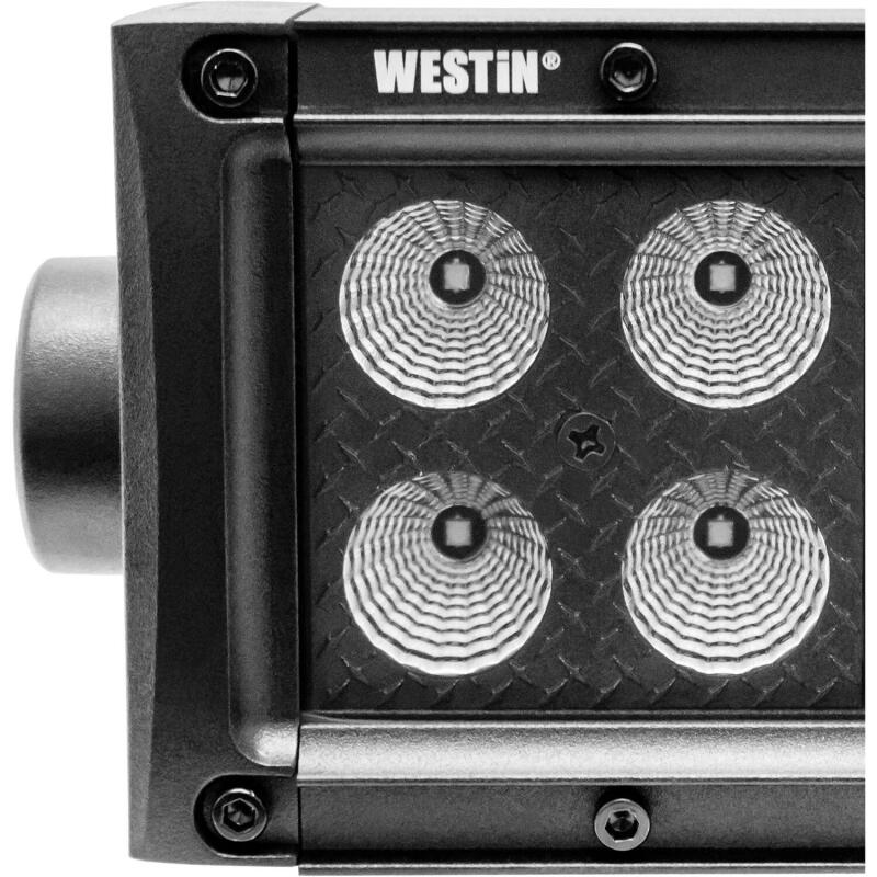 Westin B-FORCE LED Light Bar Double Row 4 inch Flood w/3W Cree - Black Light Bars & Cubes Westin