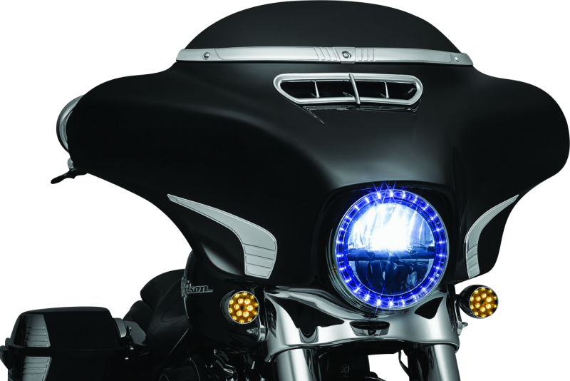 Kuryakyn Tri-Line Windshield Trim Chrome Exterior Trim Kuryakyn