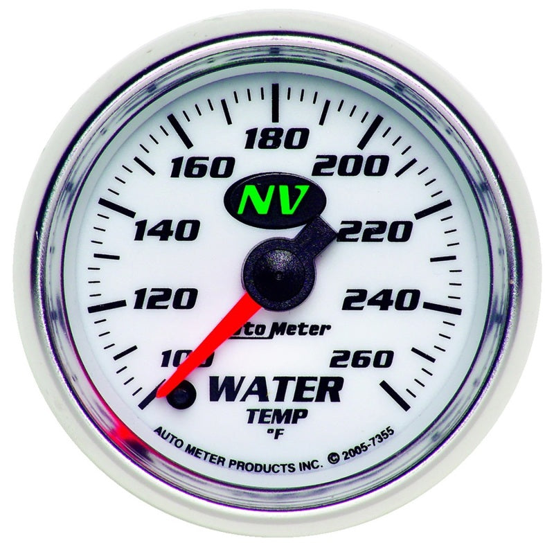 Autometer NV 2-1/16in 100-260 Deg F Stepper Motor Water Temp Gauge Gauges AutoMeter