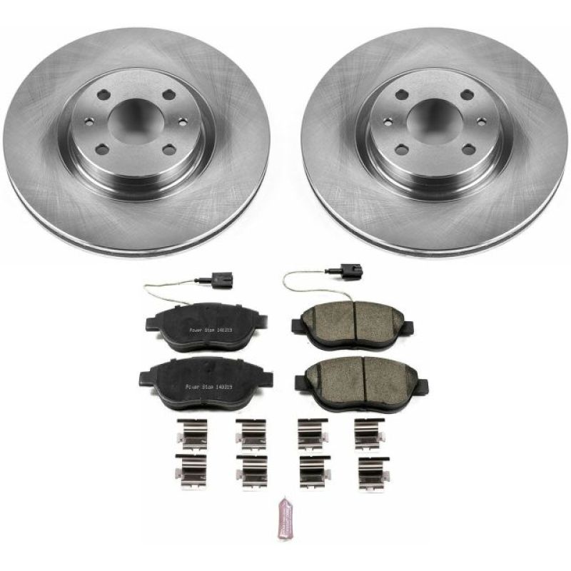 Power Stop 12-18 Fiat 500 Front Autospecialty Brake Kit Brake Kits - OE PowerStop