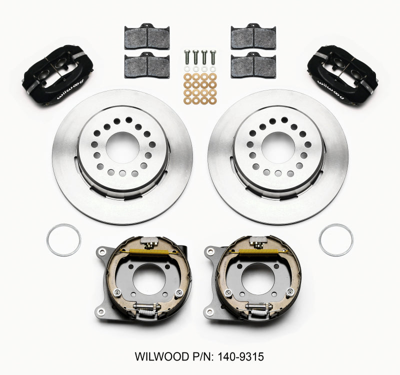 Wilwood Forged Dynalite P/S Park Brake Kit 12 Bolt 2.75in offset Staggered Shock Big Brake Kits Wilwood