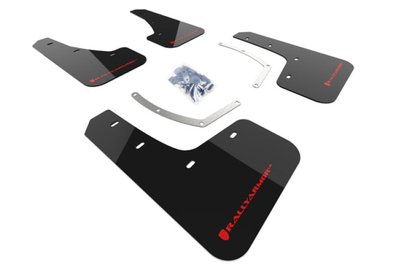 Rally Armor 18-25 Subaru Ascent Black UR Mud Flap w/Red Logo Mud Flaps Rally Armor