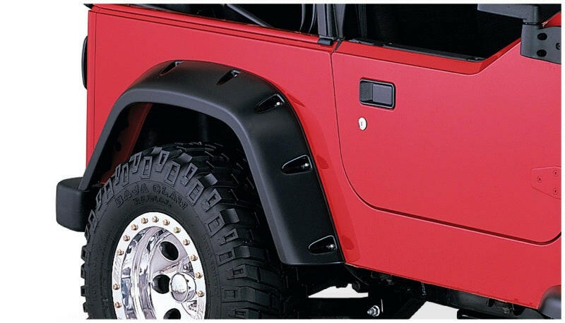 Bushwacker 97-06 Jeep TJ Pocket Style Flares 4pc - Black Fender Flares Bushwacker