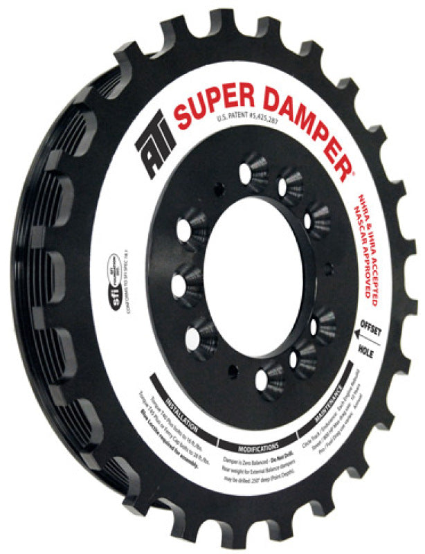 ATI Shell - Out - 7.530 - Aem Trigger - Steel - 7.074 Smooth - 3 Ring Crankshaft Dampers ATI