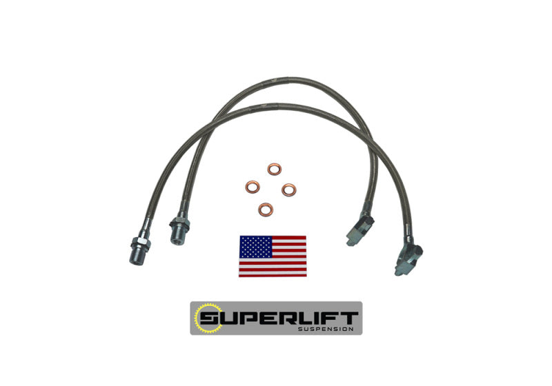 Superlift 71-78 GM Pickup/Blazer/Suburban w/ 4-6in Lift Kit (Pair) Bullet Proof Brake Hoses Brake Line Kits Superlift