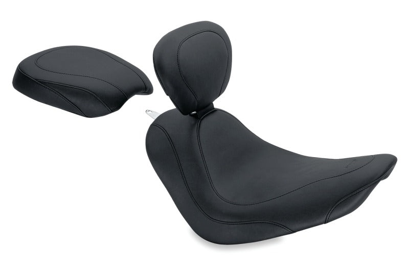 Mustang 06-17 Harley Softail Wide Tire (200mm) Wide Tripper Passenger Seat - Black Passenger Motorcycle Seats Mustang Motorcycle
