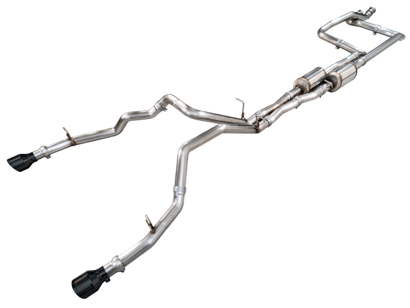 AWE Tuning 2025+ RAM 1500 RHO 3.0 I6 TT 0FG Dual Rear Exit Cat-Back Exhaust - Diamond Black Tips Catback AWE Tuning